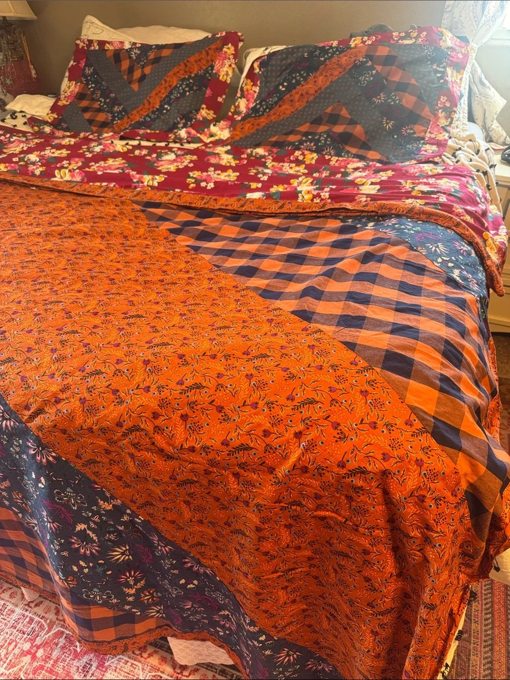 Matilda Jane Choose Your Own Path Deep Dreams Patchwork Full/Queen Duvet Cover